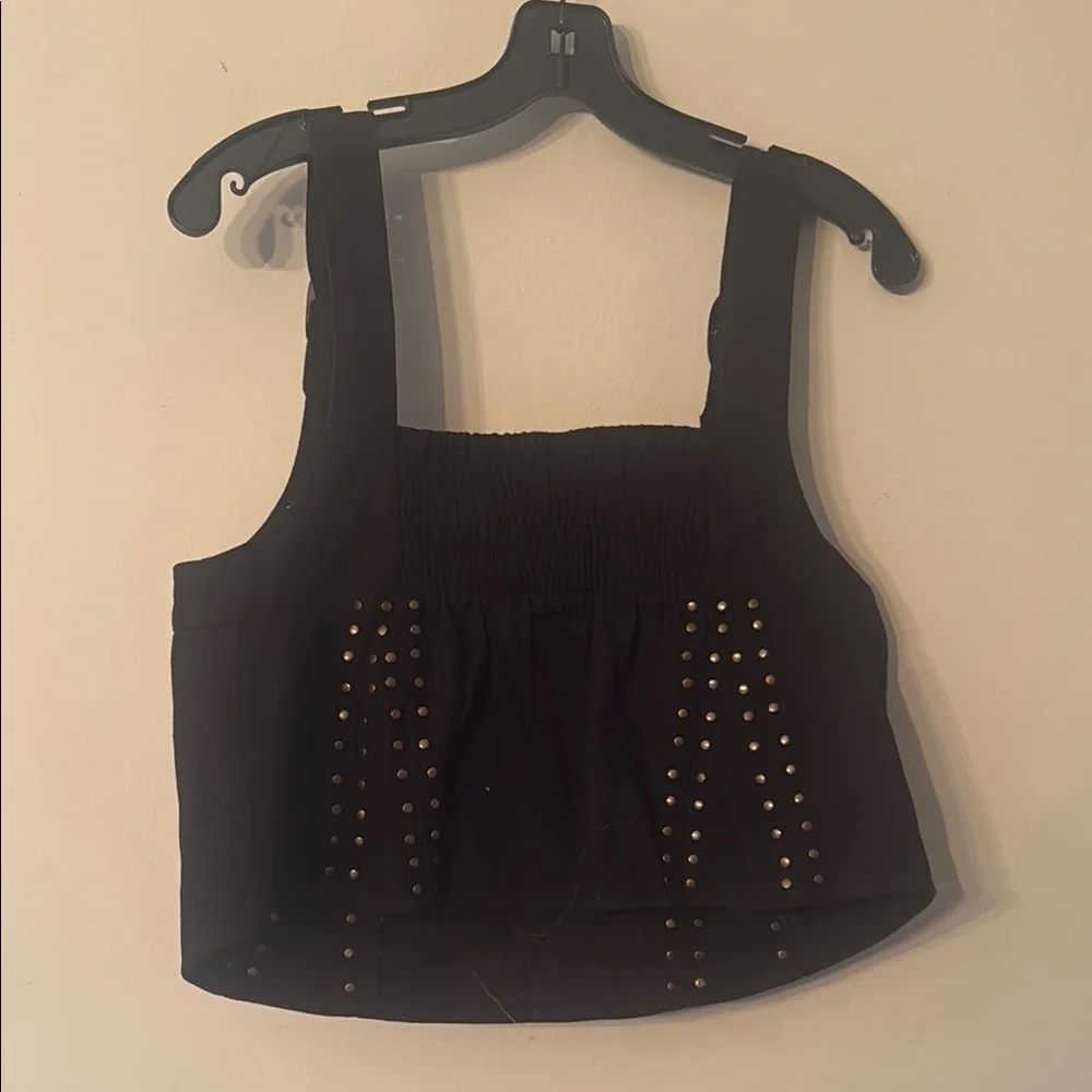 🖤 NWT Free People “Rikki” Studded Crop Top